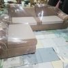 thanh lý bộ sofa góc bọc nỉ mới 99% đã bao gồm bàn